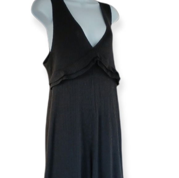 Zara Trafaluc Black ribbed stretch jumpsuit Size L - Picture 8 of 8